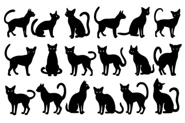 set of silhouettes of animals