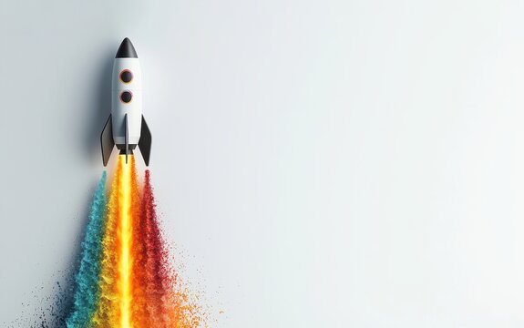 Rocket launch business growth and marketing execution creative environment innovative viewpoint