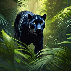 vector illustration black panther