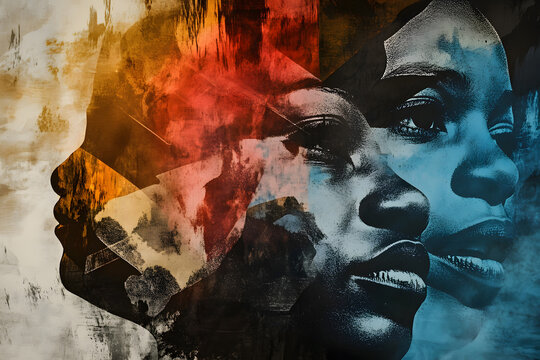 Happy martin luther king day background ,Black history month celebration of diversity and African culture pride as a multi cultural celebration.

