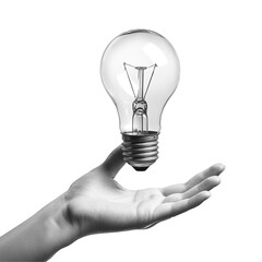 Hand Holding a Light Bulb: A Symbol of Ideas and Innovation