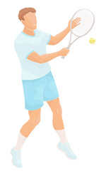  man in tennis uniform with tennis racket