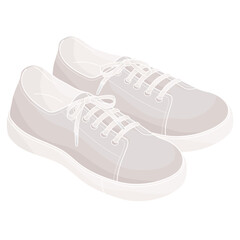 pair Tennis shoes on white background