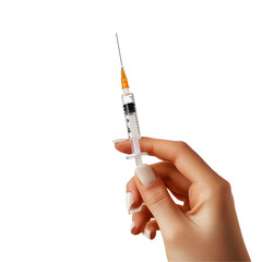 A Close-up of a Hand Holding a Syringe