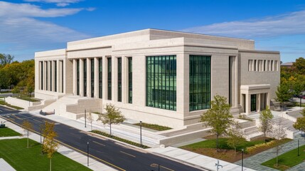 Historic Federal Reserve building exterior showcasing architectural grandeur and economic significance, embodying stability and financial stewardship in modern society