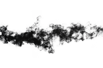 Black vapor, smoke, steam on white background, png, no background, on transparent background, isolated