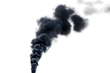 Black, vertical vapor, smoke on white background, png, no background, on transparent background, isolated