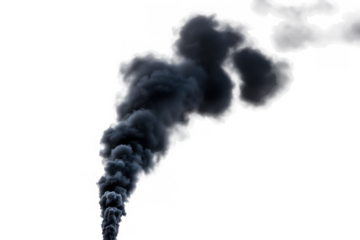 Black, vertical vapor, smoke on white background, png, no background, on transparent background, isolated