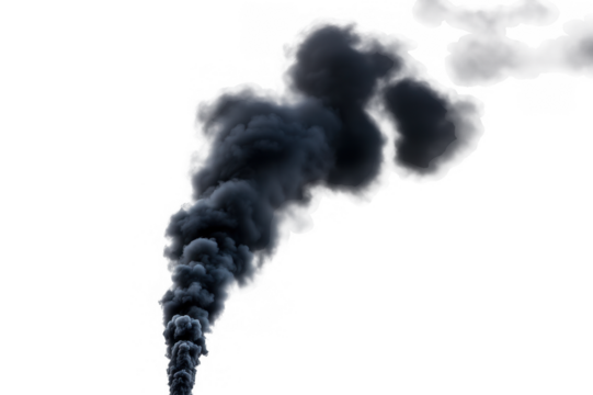 Black, vertical vapor, smoke on white background, png, no background, on transparent background, isolated