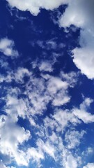 Beautiful sky-blue colors in the summer in Belarus