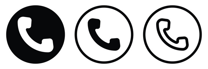Phone icon. Contact us icon. Telephone symbol. Call icon. Vector illustration.