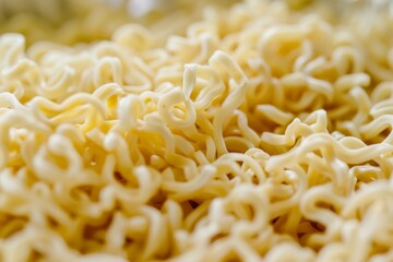  Yellow chinese instant noodles for ramen. Image illustrated food for advertisement