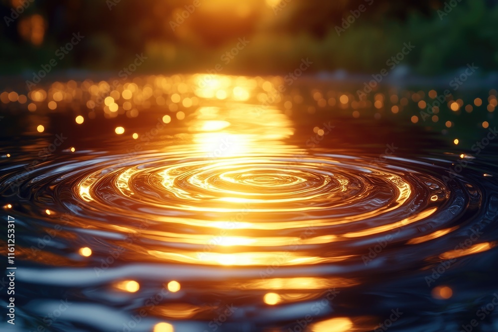 Poster a peaceful moment at the water's edge, ideal for use as a calming background or to represent serenit