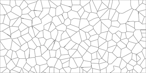 Obraz premium Abstract lines in black and white tone of many squares and rectangle shapes. Simple broken glass effect vector crystalized form crack. Abstract black & white background with triangles mosaic pattern.
