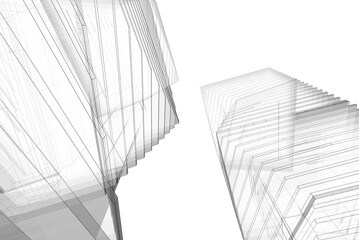Fototapeta premium architecture building 3d rendering