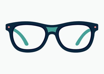 Fototapeta premium Minimalist Dark Frame Glasses: Stylish and Versatile Eyewear Design.