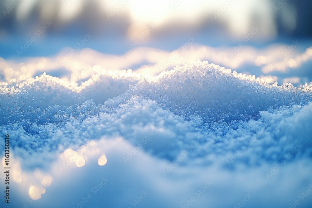 Poster a close-up view of a snowy surface