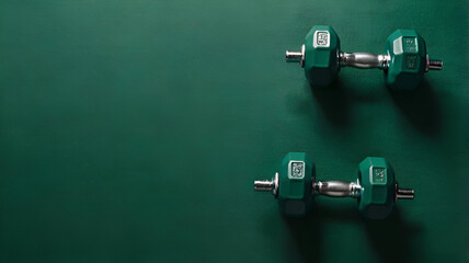 dumbbell on a blue background