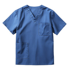 Classic Blue Medical Scrub Top: Professional Healthcare Apparel
