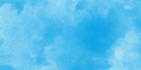 Abstract gradient light sky blue shades watercolor background on white paper texture.Light blue background with watercolor,The sky blue texture clouds, blue watercolor paper texture background,