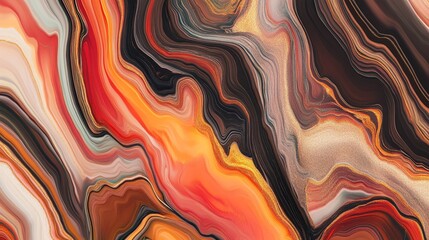 Obraz premium Black brown red burnt orange amber yellow gold white abstract background. Color gradient ombre blend blur flow fluid. Noise grain mesh. Bright light fire hot glitter neon glow. 