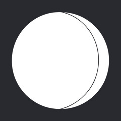 black and white round frame