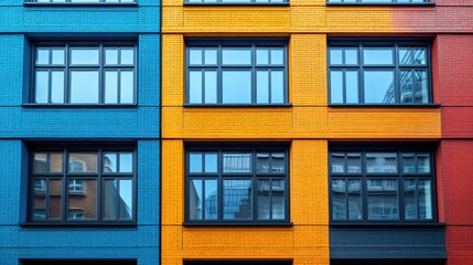 Obraz premium Colorful architecture with urban details