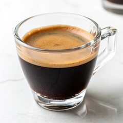 glass cup of espresso coffee transparent background (2)