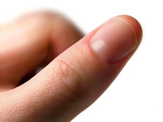 index finger showing e-commerce, on white background