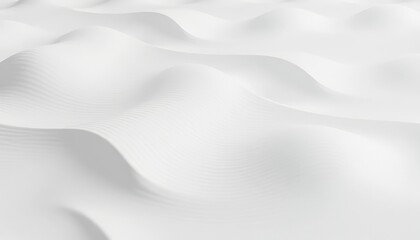 Naklejka premium White Abstract Waves, Minimalist Surface, Smooth Texture