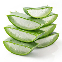 cut aloe vera pieces transparent background
