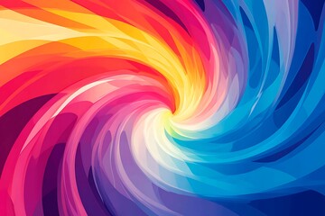 An abstract Valentine's Day background filled with swirling hearts in vibrant reds and pinks, evoking love and romance in a dreamy design.