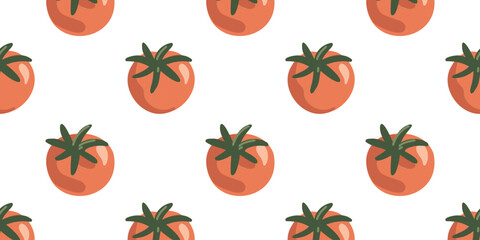 Tomato-themed seamless vector illustration