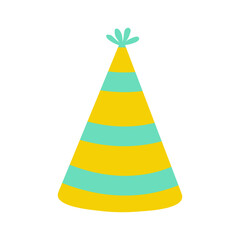 Colorful party hat for celebrations and festive occasions in cheerful design