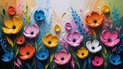 Close-Up of Abstract, Rough, and Colorful Multicolor Texture, Creating an Artistic Explosion of Bold Hues and Dynamic Patterns