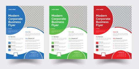 Creative corporate modern business flyer template layout design