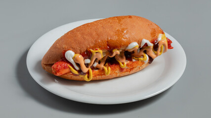 Doner kebab isolated on plate