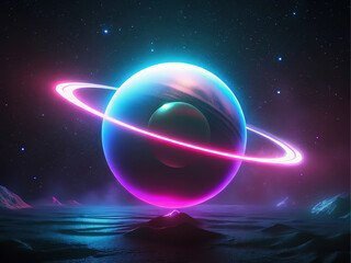 Obraz premium Earth and moon