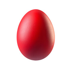Red painted natural easter chicken egg flying isolated