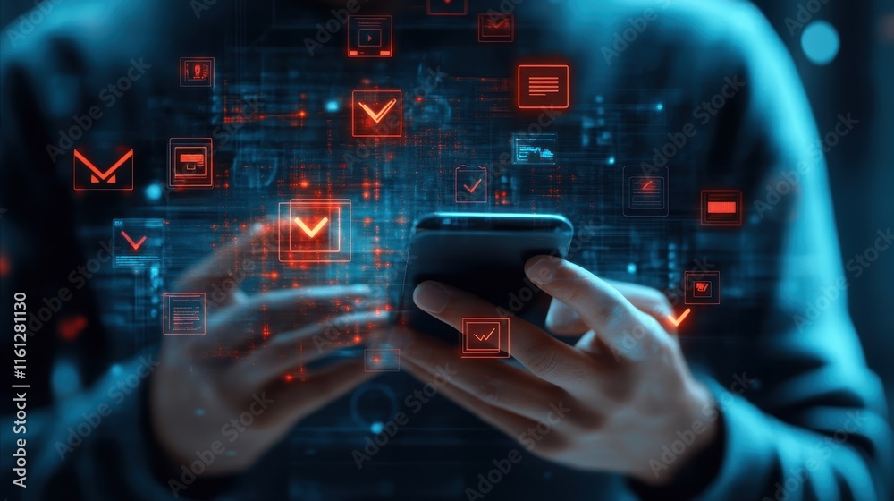 Poster digital interaction event smartphone user technology hub virtual environment close-up viewpoint inno