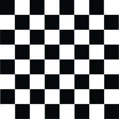 Black and white chess pattern. Checkerboard seamless vector illustration. Abstract checkered checkerboard for the game. Pattern of squares in black and white chess type.