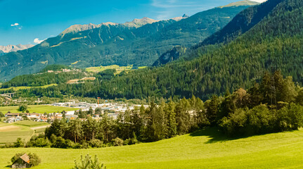 Obraz premium Alpine summer view at Imst, Tyrol, Austria