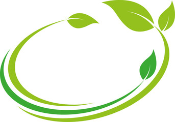 Viele Blätter, Pflanzen, Kreise, Heilpraktiker und Natur Logo, Icon