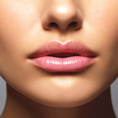 Fototapeta premium Beautiful, sexy, plump female lips close-up.