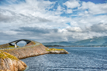 Fototapeta premium Hustadvika is a municipality in More og Romsdal county, Norway. It is located in the traditional districts of Nordmore and Romsdal.