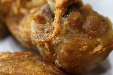 chicken prepared for meal. chicken with selective focus. texture of chicken meat prepared for meal.