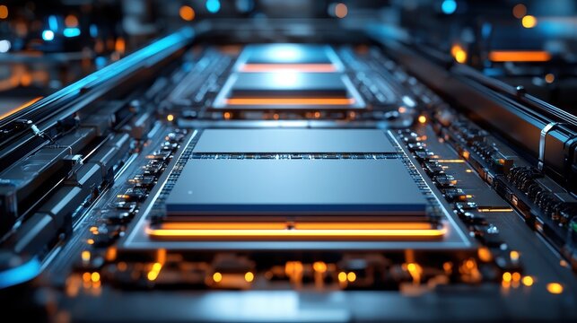 Exploring advanced technology systems in a high-tech environment digital circuitry close-up view for innovation insights