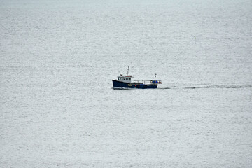 A small fishing boat in the North Sea