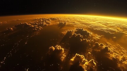 Golden Hour Earth: A Celestial View