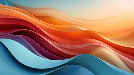 Obraz premium A colorful wave with a blue stripe in the middle